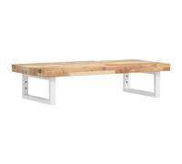 vidaXL Basin Shelf Wall Mounted Bathroom Countertop Steel & Solid Wood Acacia