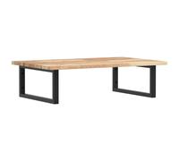 vidaXL Basin Shelf Wall Mounted Bathroom Countertop Steel & Solid Wood Acacia