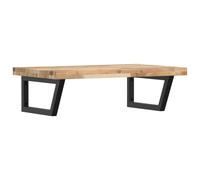 vidaXL Basin Shelf Wall Mounted Bathroom Countertop Steel & Solid Wood Acacia