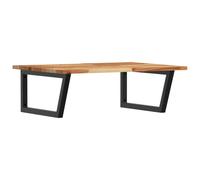 vidaXL Basin Shelf Wall Mounted Bathroom Countertop Steel & Solid Wood Acacia
