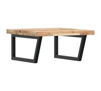 vidaXL Basin Shelf Wall Mounted Bathroom Countertop Steel & Solid Wood Acacia