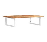 vidaXL Basin Shelf Wall Mounted Bathroom Countertop Steel & Solid Wood Acacia