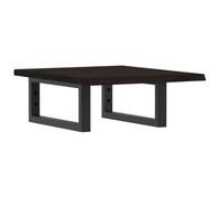 vidaXL Wall Mounted Basin Shelf Steel and Solid Oak