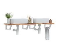 vidaXL Basin Shelf Wall Mounted Steel and Solid Wood Acacia