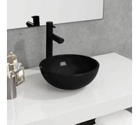 vidaXL Basin Tempered Glass 30x12 cm Black