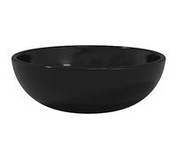 vidaXL Basin Bathroom Furniture Sink Washroom Wash Basin Powder Room Cloakroom Toilet Washing Sink Bowl for Vanity Cabinet Tempered Glass Black