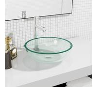 vidaXL Basin Tempered Glass 35x12 cm Transparent