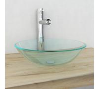 Vidaxl Basin Tempered Glass 42 Cm Transparent
