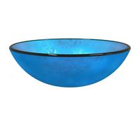 vidaXL Basin Tempered Glass 42x14 cm Blue