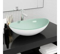 Vidaxl Basin Tempered Glass 54.5X35X15.5 Cm White