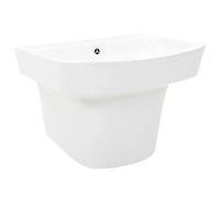 vidaXL Basin White 50 x 45 x 41 cm Glazed Ceramic, Bathroom, Rectangular, Modern