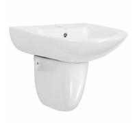 vidaXL Basin White 52 x 45 x 49 cm Glazed Ceramic, Modern Wall-Mounted Basin, El