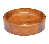 vidaXL Basin Wooden Basin Wash Washroom Bathroom Sink Hardwood Living Space