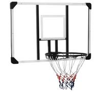 vidaXL Basketball Backboard Transparent 106x69x3 cm, Sturdy Polycarbonate, Easy-to-Clean, Weather-Resistant, Wall-Mounted Design, Indoor/Outdoor Use