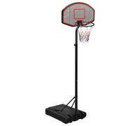 vidaXL Basketball Stand Black 237-307 cm Polyethene Basketball Hoop Stand