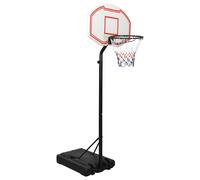 vidaXL Basketball Stand White 237-307 cm Polyethene Basketball Hoop Stand
