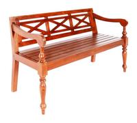 Vidaxl Batavia Bench 136 Cm Solid Mahogany Wood Dark Brown Benches