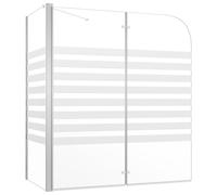 vidaXL Bath Enclosure 120x68x130 cm – Elegant Aluminium Profiles, Sturdy Tempered Glass, Foldable