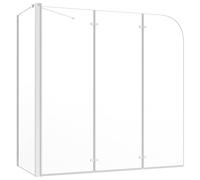 Vidaxl Bath Enclosure 120X69X130 Cm Tempered Glass Transparent, Silver