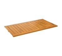vidaXL Bath Mat Plain Brown 100 x 55 cm Wood, Bathroom, Minimalist, Modern Design with Functionality, Beige Light and Simple Decor to Enhance Your Daily Experience