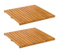 vidaXL Bath Mat Plain Brown 50 x 50 cm Wood, Bathroom, Rectangular, Minimalist Design for Compact Spaces, Efficient Fixtures, and Modern Amenities that Enhance Style