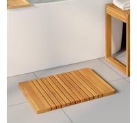vidaXL Bath Mat Plain Brown 59 x 40 cm Solid Acacia Wood