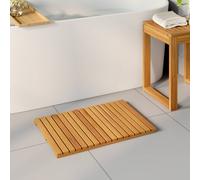 vidaXL Bath Mat Plain Brown 60 x 40 cm Solid Acacia Wood