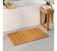 vidaXL Bath Mat Plain Brown 80 x 50 cm Wood, Bathroom, Rectangular, Stylish Designs for Small Spaces, Efficient Storage Solutions, Modern Fixtures, and Chic Accents