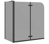 vidaXL Bath Shower Screen Black 120 x 68 x 130 cm