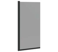 vidaXL Bath Shower Screen Manual Black 68 x 130 cm Tempered Glass