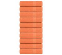 vidaXL Bath Towels 10 pcs "FROGN" Orange 100x150 cm 100% Cotton