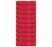 vidaXL Bath Towels "FROGN" 10 pcs Red 100x150 cm 360 gsm