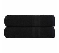 vidaXL Bath Towels "FROGN" 2 pcs Black 100x150 cm 360 gsm