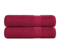 vidaXL Bath Towels 2 Pieces Bordeaux 100 x 150 cm 360 g/m 100% Cotton
