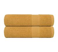 vidaXL Bath Towels "FROGN" 2 pcs Gold 100x150 cm 360 gsm