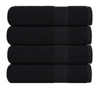 vidaXL Bath Towels "FROGN" 4 pcs Black 100x150 cm 360 gsm