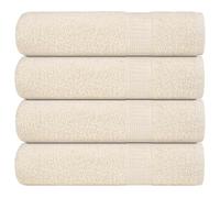 vidaXL Bath Towels "FROGN" 4 pcs Cream 100x150 cm 360 gsm