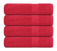 vidaXL Bath Towels "FROGN" 4 pcs Red 100x150 cm 360 gsm