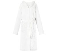 vidaXL Bathrobe Hoodie White XXL Flannel