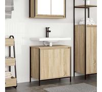 vidaXL Bathroom Basin Cabinet Sonoma Oak 60x34.5x60 cm