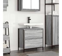 vidaXL Bathroom Basin Cabinet with Drawers Grey Sonoma 60x34.5x60 cm