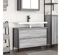 vidaXL Bathroom Basin Cabinet with Drawers Grey Sonoma 90x34.5x60 cm