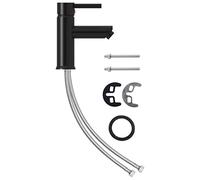 vidaXL Bathroom Basin Faucet Black 130x176 mm