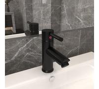 vidaXL Bathroom Basin Faucet Black Sink Bath Washbasin Tap Plumping Fixture