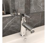 vidaXL Bathroom Basin Faucet Chromed Finish Sink Bath Washbasin Tap Mixer