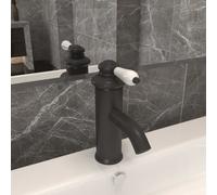 vidaXL Bathroom Basin Faucet Grey Sink Bath Washbasin Tap Plumping Fixture
