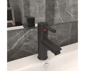 vidaXL Bathroom Basin Faucet Grey Sink Bath Washbasin Tap Plumping Fixture