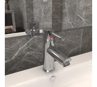 vidaXL Bathroom Basin Faucet Silver Sink Bath Washbasin Tap Plumping Fixture