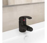 vidaXL Bathroom Bidet Mixer Tap Black Kitchen Deck Mounted Faucet Fixture