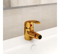 vidaXL Bathroom Bidet Mixer Tap Gold Basin Kitchen Mounted Faucet Fixture